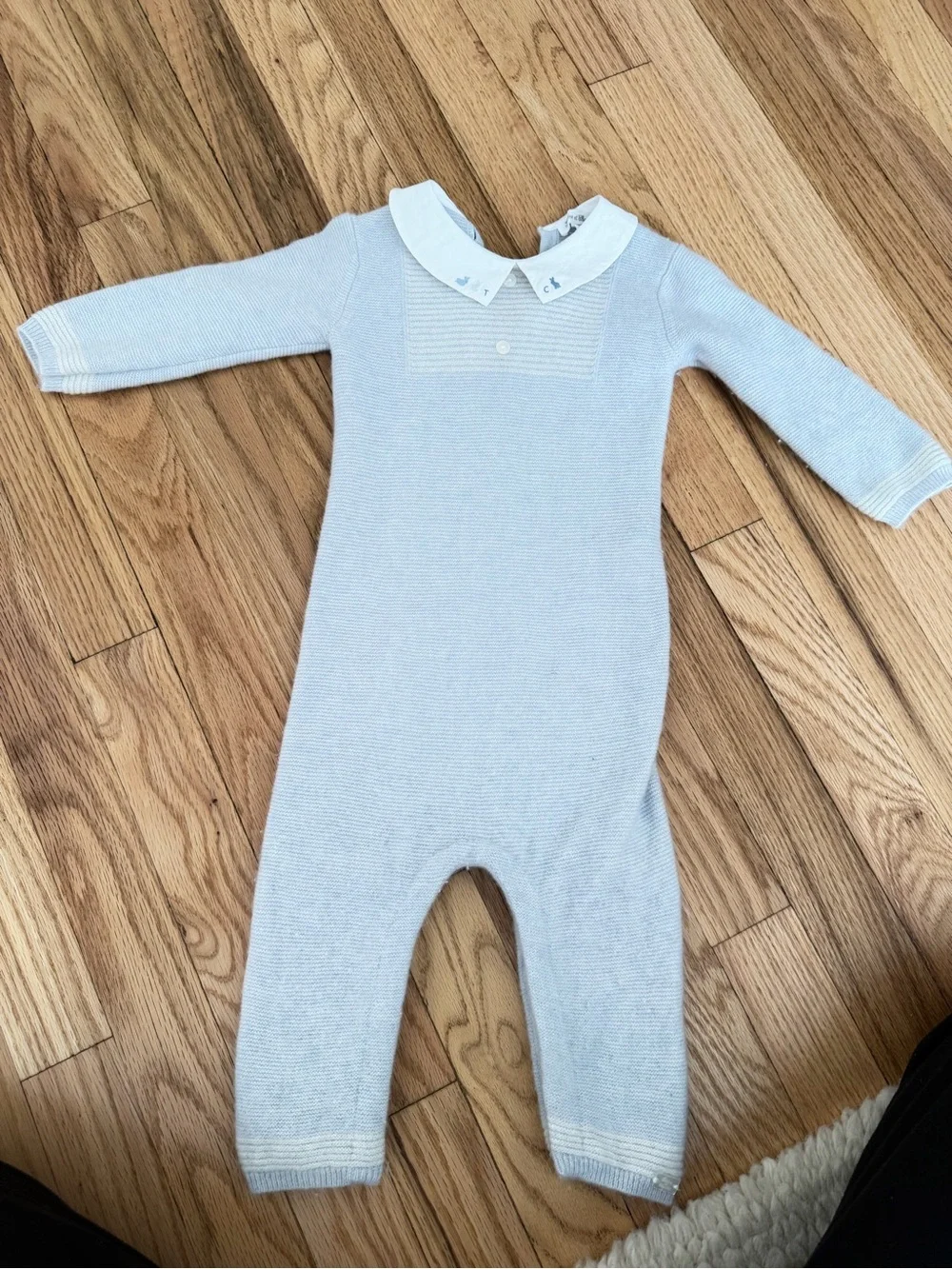 NWOT Tartine et Chocolat Light Blue cashmer One-Piece